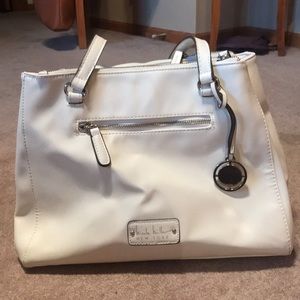 White tote purse